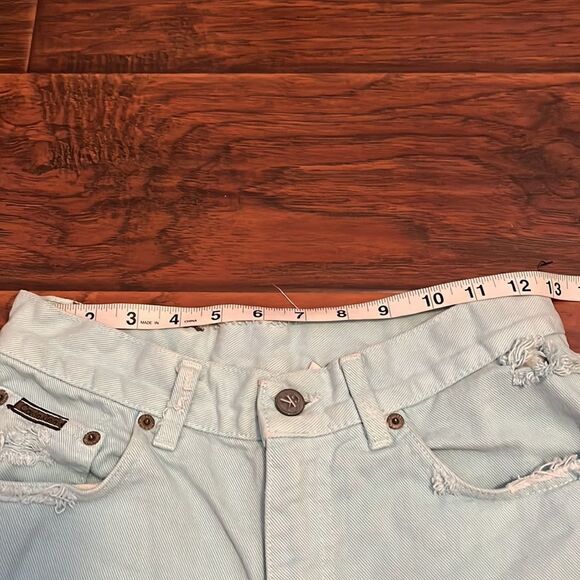 Vintage Calvin Klein Distressed Ripped Man Made Shorts - Picture 5 of 12